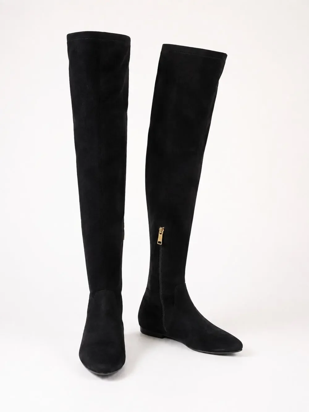 JOIE Hayleigh Black Suede Stretch OTK Boot EU 38 / US 7.5 EUC